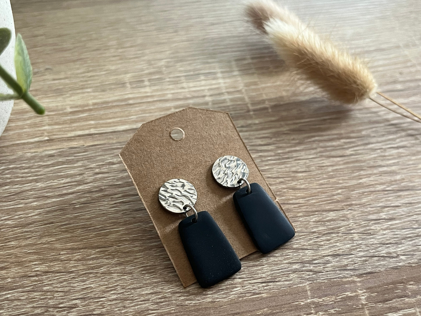 Ébène Lunaire - Boucles d’oreilles